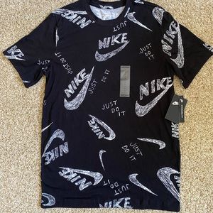 Nike Mens Just Do It Black/White T-Shirt - M